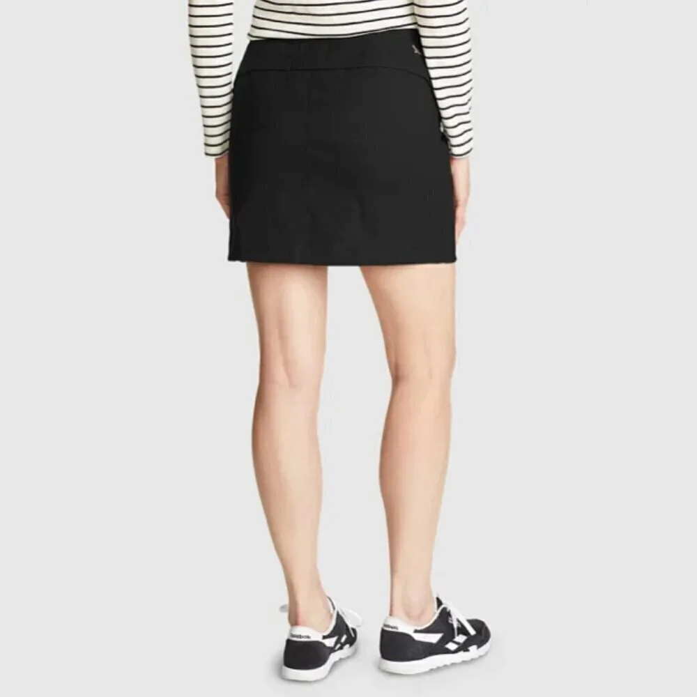 NWT Eddie Bauer Rainier Pull On Black Skort Skirt Sz 2 - Picture 2 of 10